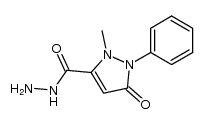 2-methyl-5-oxo-1-phenyl-2,5-dihydro-1H-pyrazole-3-carboxylic acid hydrazide Structure