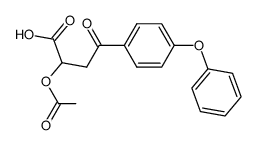 2-acetoxy-3-(4-phenoxybenzoyl)propionic acid结构式