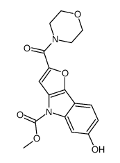 6-Hydroxy-2-(morpholine-4-carbonyl)-furo[3,2-b]indole-4-carboxylic acid methyl ester Structure