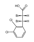 (2RS,3SR)-2,3-dibromo-3-(2,3-dichloro-phenyl)-propionic acid结构式