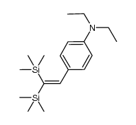 1,1-bis(trimethylsilyl)-2-(4-diethylaminophenyl)ethene Structure
