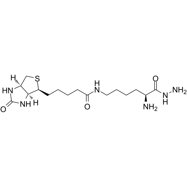 N-生物素酰基-L-赖氨酸酰肼结构式