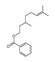 3,7-二甲基-6-辛烯-1-醇苯甲酸酯结构式