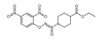 O2-(2,4-dinitrophenyl) 1-[(4-ethoxycarbonyl)piperidin-1-yl]diazen-1-ium-1,2-diolate structure