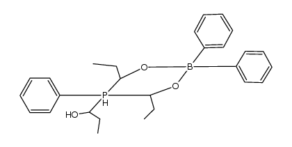 2,2,5-triphenyl-4,6-diethyl-5-α-hydroxypropyl-1,3,2,5-dioxaborataphosphorinane Structure
