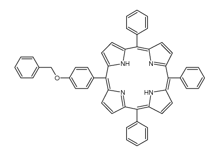 5,10,15-triphenyl-20[4-(benzyloxy)-phenyl]porphine结构式