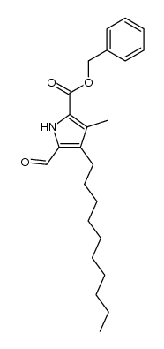 benzyl 4-decyl-5-formyl-3-methyl-1H-pyrrole-2-carboxylate Structure