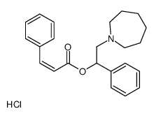 [2-(azepan-1-ium-1-yl)-1-phenylethyl] (E)-3-phenylprop-2-enoate,chloride Structure
