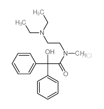 Benzeneacetamide,N-[2-(diethylamino)ethyl]-a-hydroxy-N-methyl-a-phenyl-, hydrochloride (1:1)结构式