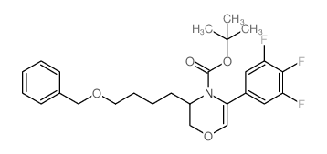 3-(4-(苄氧基)丁基)-5-(3,4,5-三氟苯基)-2H-1,4-噁嗪-4(3h)-羧酸叔丁酯结构式