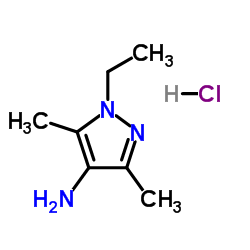 1-ETHYL-3,5-DIMETHYL-1 H-PYRAZOL-4-YLAMINE HYDROCHLORIDE结构式