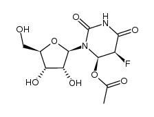 (4R,5S)-3-((2R,3R,4S,5R)-3,4-dihydroxy-5-(hydroxymethyl)tetrahydrofuran-2-yl)-5-fluoro-2,6-dioxohexahydropyrimidin-4-yl acetate Structure