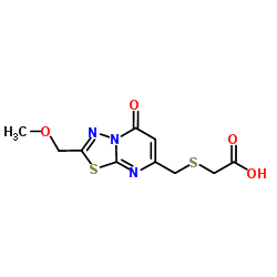 ({[2-(Methoxymethyl)-5-oxo-5H-[1,3,4]thiadiazolo[3,2-a]pyrimidin-7-yl]methyl}sulfanyl)acetic acid Structure