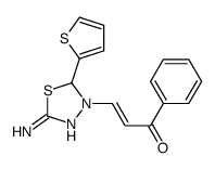 (E)-3-(5-amino-2-thiophen-2-yl-2H-1,3,4-thiadiazol-3-yl)-1-phenylprop-2-en-1-one结构式