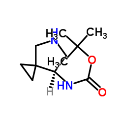 (7S)-5-氮杂螺[2.4]庚烷-7-基氨基甲酸叔丁酯结构式