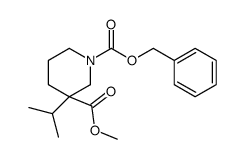 1-Cbz-3-异丙基哌啶-3-甲酸甲酯结构式