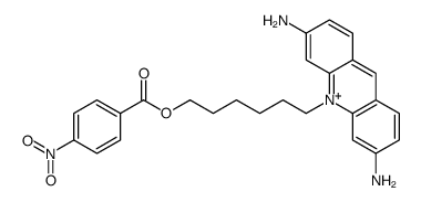 3,6-diamino-10-(6-(4-nitrobenzoyloxy)hexyl)acridinium结构式