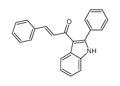 3-phenyl-1-(2-phenyl-1H-indol-3-yl)prop-2-en-1-one结构式