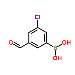 (3-Chloro-5-formylphenyl)boronic acid Structure