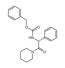 (R)-1-[N-(benzyloxycarbonyl)-2-phenylglycyl]piperidine结构式