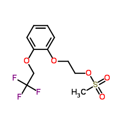2-[2-(2,2,2-三氟乙氧基)苯氧基]乙基甲磺酸酯结构式