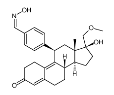 11β-[4-(hydroxyimino-methyl)phenyl]-17β-hydroxy-17α-(methoxymethyl)estra-4,9-dien-3-one Structure