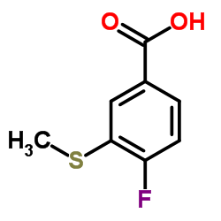 4-Fluoro-3-(methylsulfanyl)benzoic acid Structure