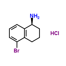 (S)-5-溴-1,2,3,4-四氢萘-1-胺盐酸盐结构式