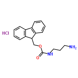 N-芴甲氧羰基-1,3-丙二胺盐酸盐结构式