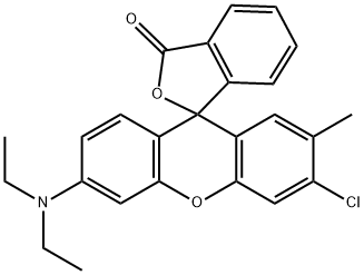Spiro[isobenzofuran-1(3H),9'-[9H]xanthen]-3-one, 3'-chloro-6'-(diethylamino)-2'-methyl- Structure
