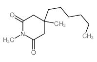 4-hexyl-1,4-dimethyl-piperidine-2,6-dione Structure