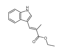 ethyl 2-methyl-3-(3-indolyl)acrylate Structure