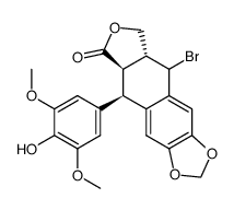 4-bromo-4'-demethyl-epipodophyllotoxin结构式