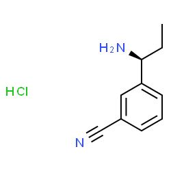 (S)-3-(1-氨基丙基)苯甲腈盐酸盐结构式