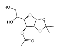 1,2-o-异亚丙基-alpha-d-呋喃葡萄糖-3-乙酸酯结构式