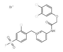 3-chloro-4-[[5-[[2-(3,4-dichlorophenoxy)acetyl]amino]pyridin-1-yl]methyl]benzenesulfonyl fluoride Structure
