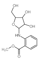 methyl 2-[[3,4-dihydroxy-5-(hydroxymethyl)oxolan-2-yl]amino]benzoate Structure