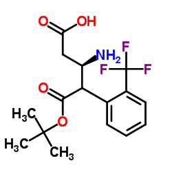 Boc-(R)-3-amino-4-(2-trifluoromethylphenyl)-butyric acid Structure