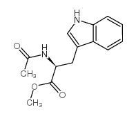 (S)-2-乙酰氨基-3-(1H-吲哚-3-基)丙酸甲酯结构式