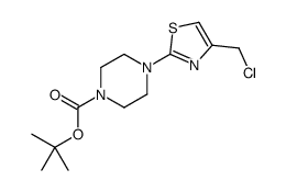 4-(4-氯甲基噻唑-2-基)哌嗪-1-羧酸叔丁酯结构式