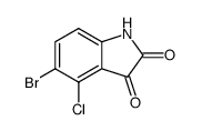 5-bromo-4-chloro-indoline-2,3-dione Structure