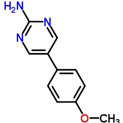 5-(4-甲氧基苯基)嘧啶-2-胺结构式