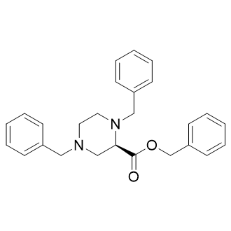 (R)-1,4-二苄基哌嗪-2-羧酸苄酯结构式