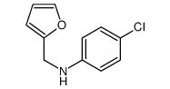4-氯-N-(呋喃-2-基甲基)苯胺结构式