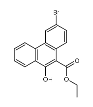 6-Brom-10-hydroxy-9-ethoxycarbonyl-phenanthren结构式