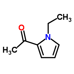 2-乙酰基-1-乙基吡咯结构式