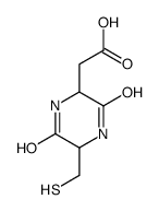 2-Piperazineacetic acid, 5-(mercaptomethyl)-3,6-dioxo- (9CI) Structure