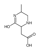 2-(5-methyl-3-oxopiperazin-2-yl)acetic acid结构式