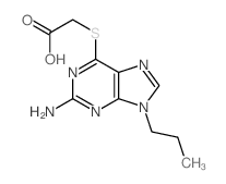 Acetic acid,2-[(2-amino-9-propyl-9H-purin-6-yl)thio]-结构式