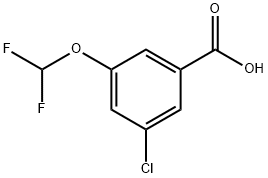 3-氯-5-(二氟甲氧基)苯甲酸结构式